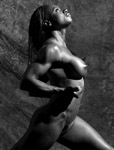 Selma McPherson, nude sexy female bodybuilder, figure model black